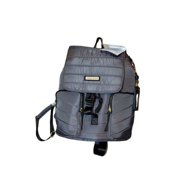 NWT Adrienne Vittadini Bookbag-Backpack & Wallet/ Tag. Color: Charcoal.